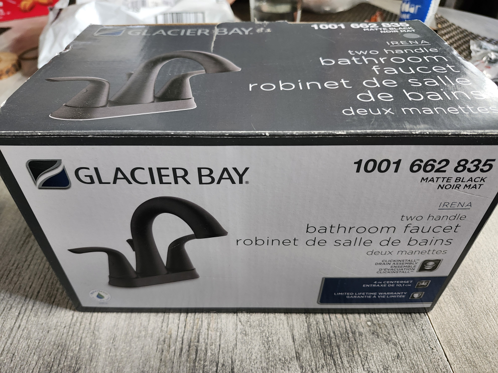 Glacier Bay Matte Black Bathroom Faucet