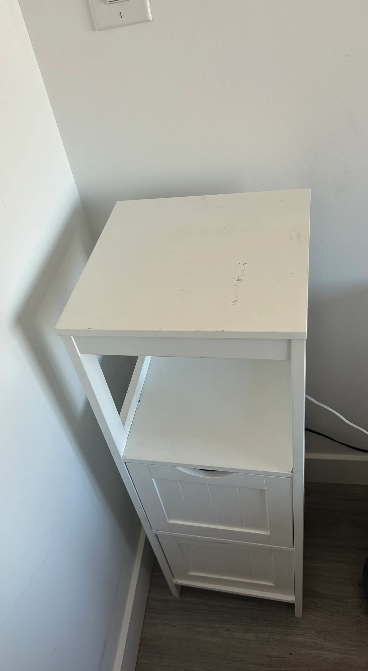 White Wooden Storage Cabinet thumbnail
