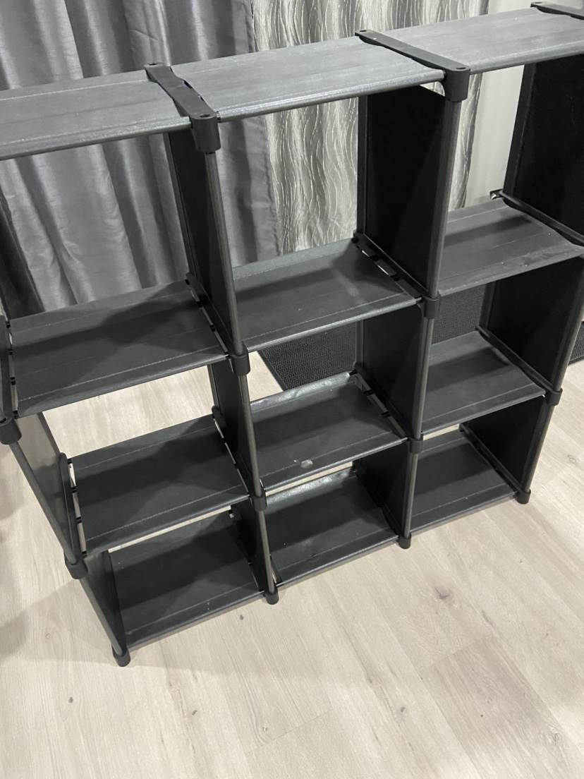 Black 6-Tier Shelf Unit - photo 2