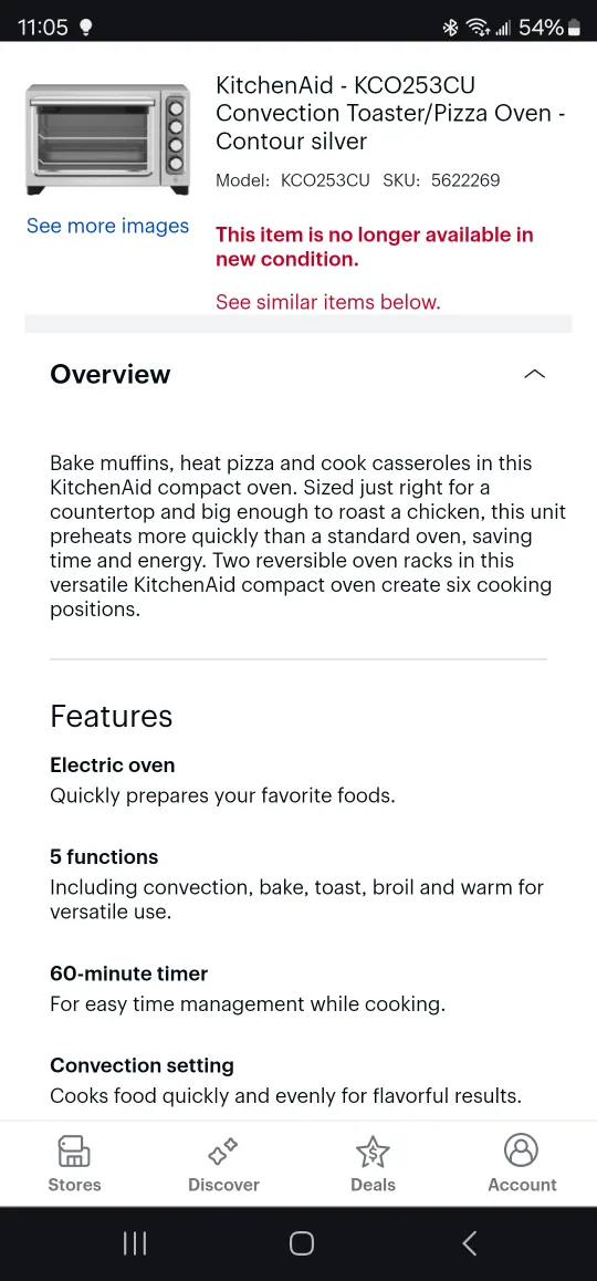 KitchenAid Compact Oven - New in box image indicator(6)