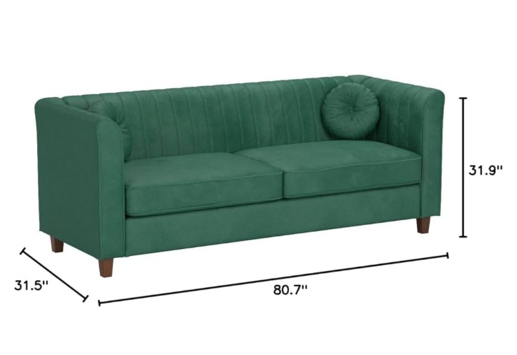 Green Velvet Sofa - photo 3