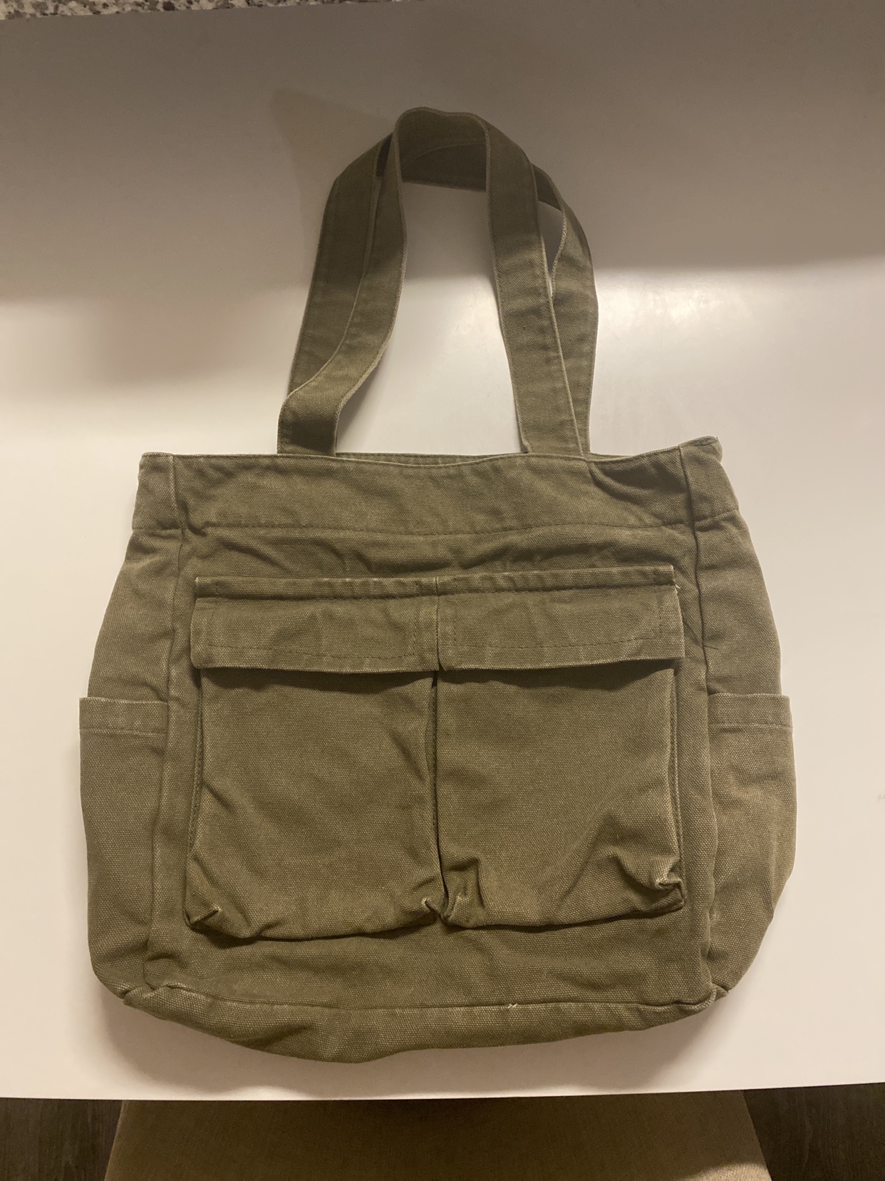 Green Canvas Tote Bag - photo 2