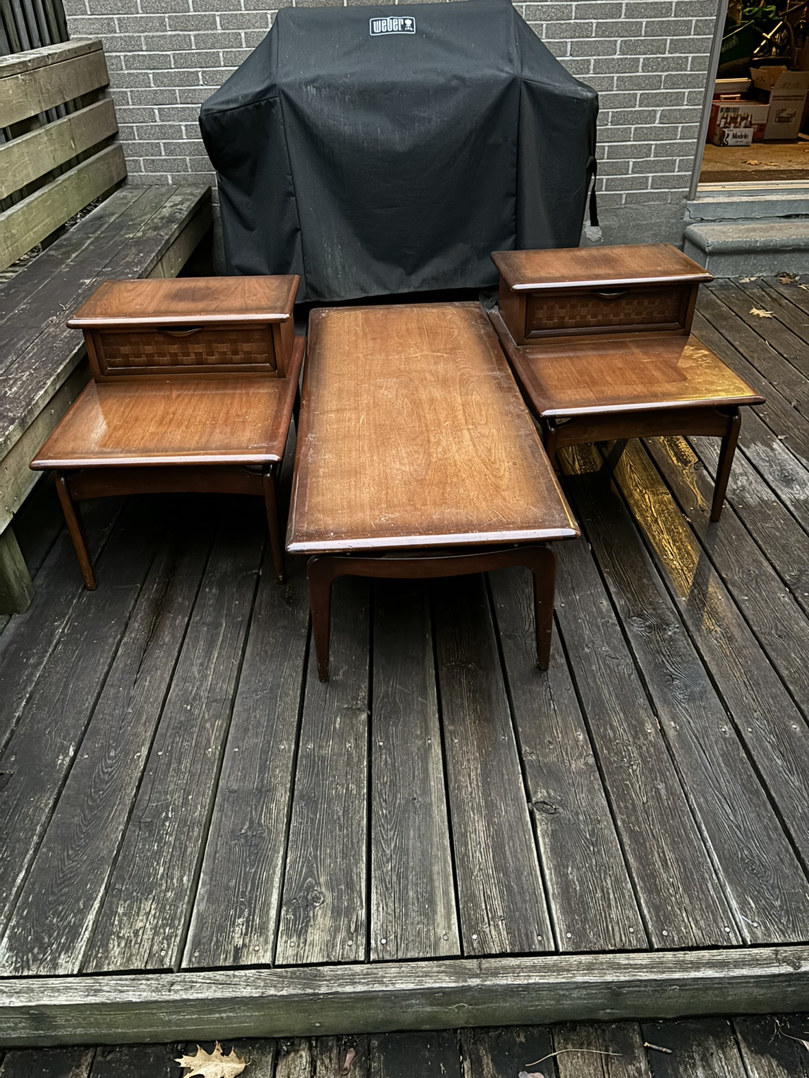 Mid-Century Modern Coffee Table and End Tables - photo 3