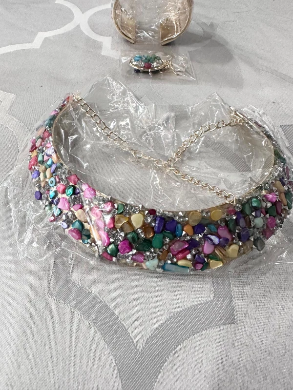 Multi-coloured Stone Jewellery Set - photo 4