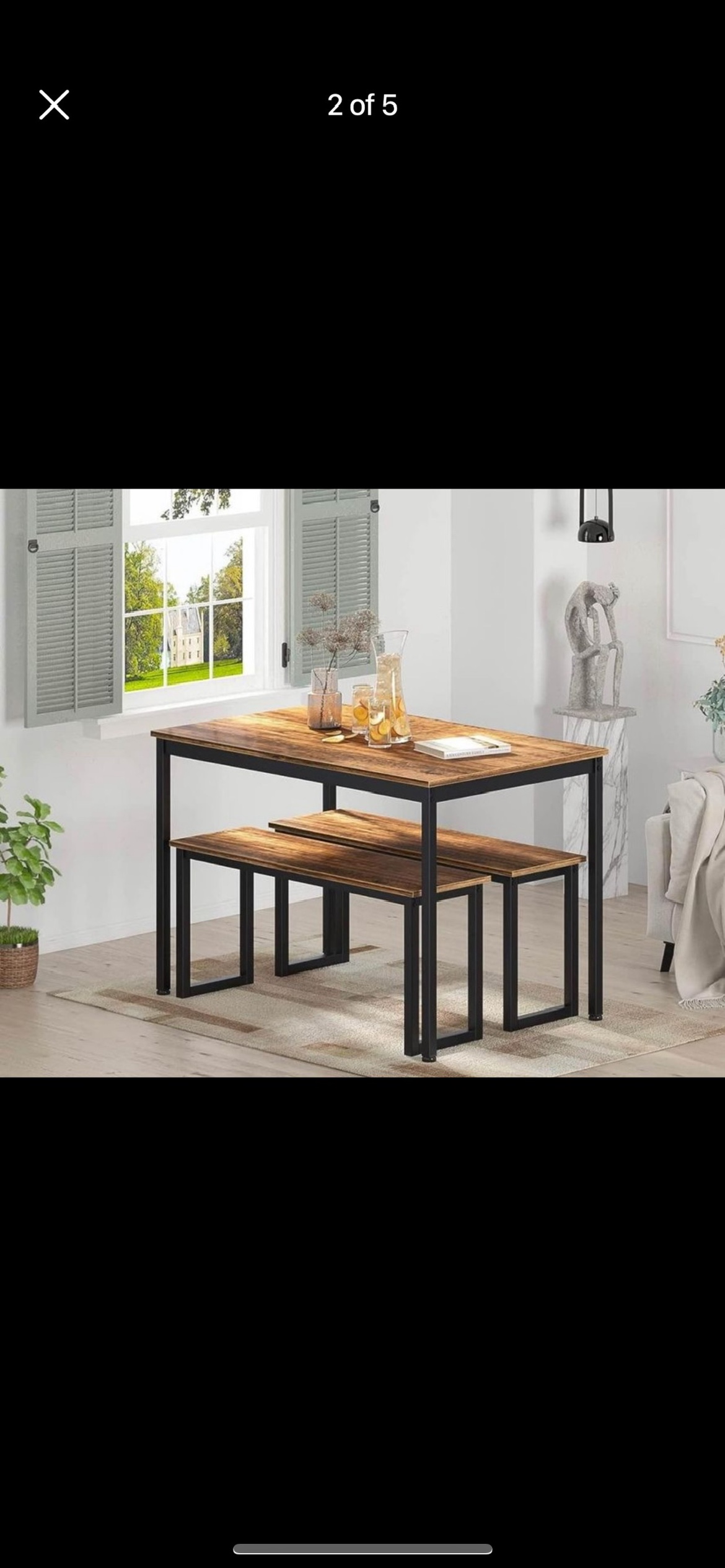 Dining Table and Bench Set