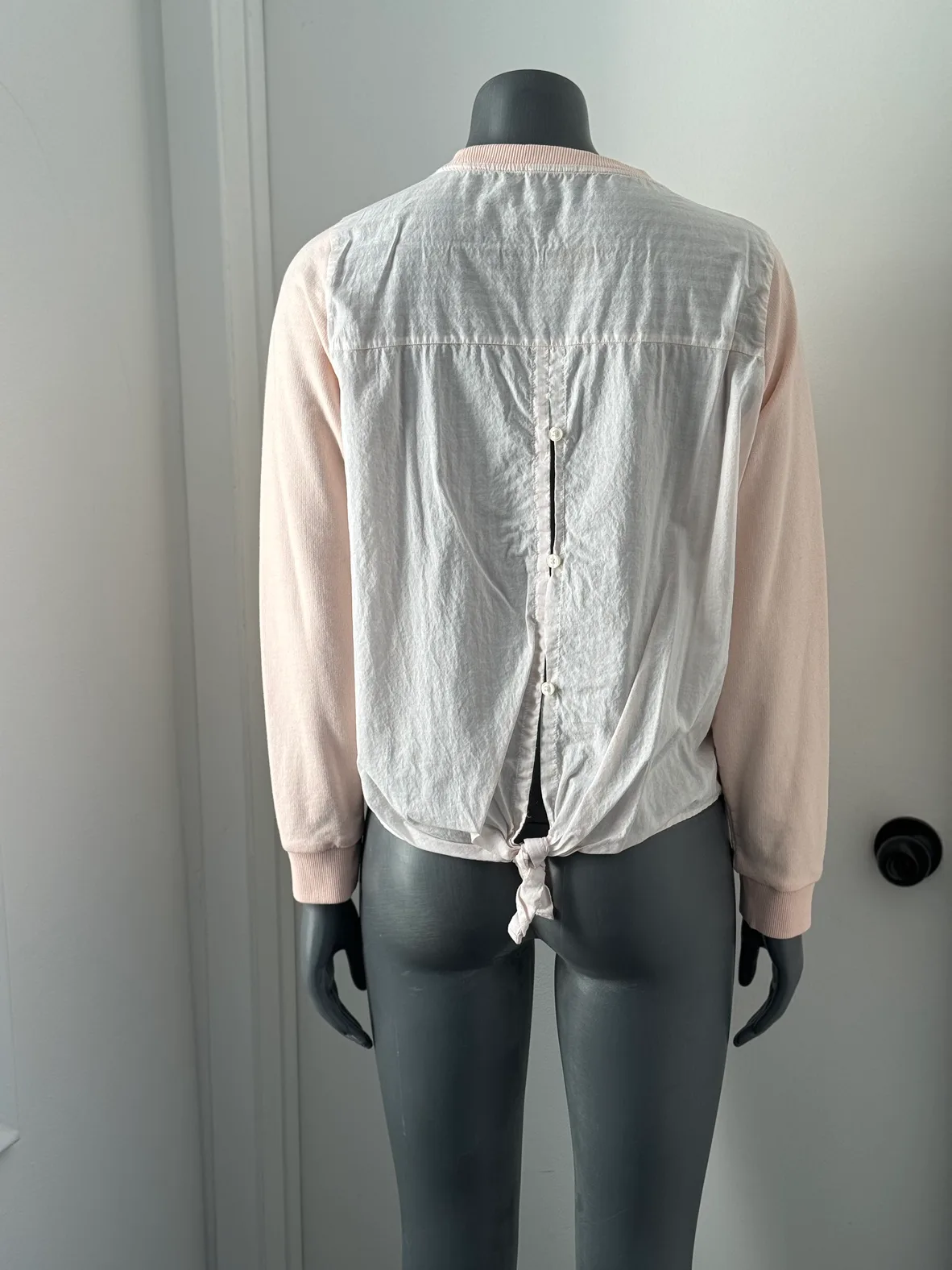 J. Crew Pink Tie Back Sweatshirt image indicator(2)