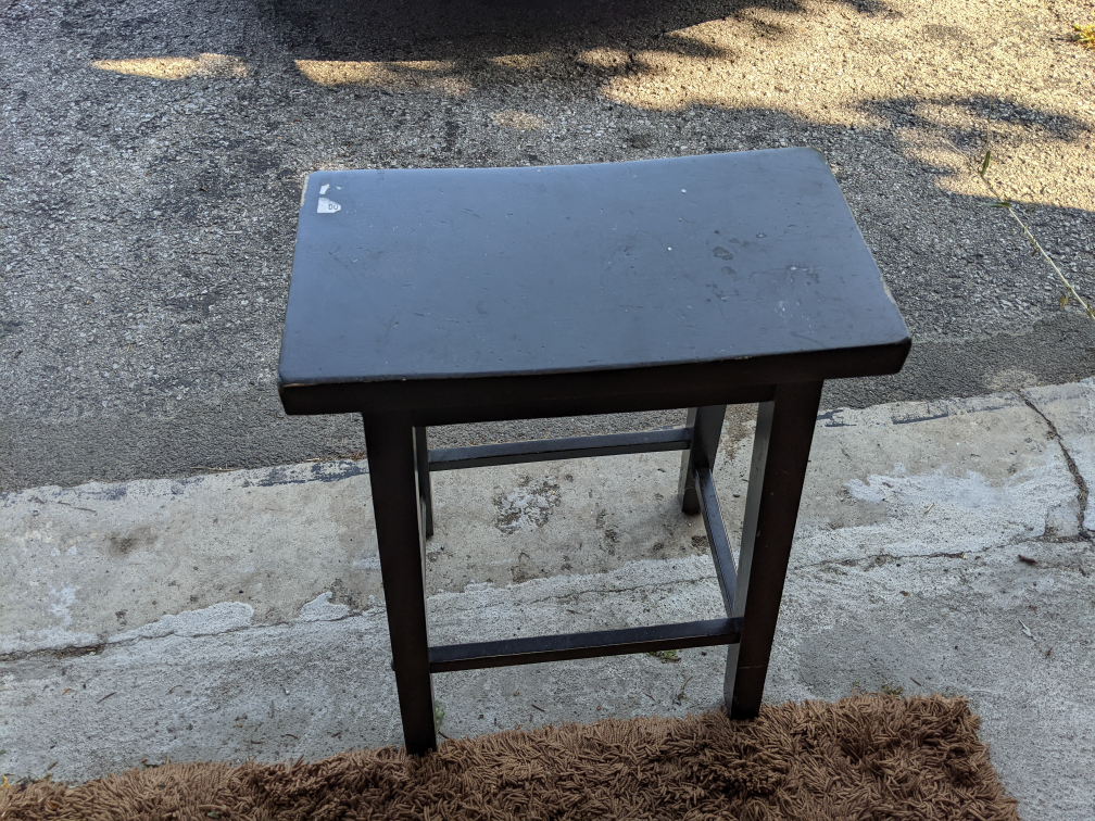 Black Wooden Stool