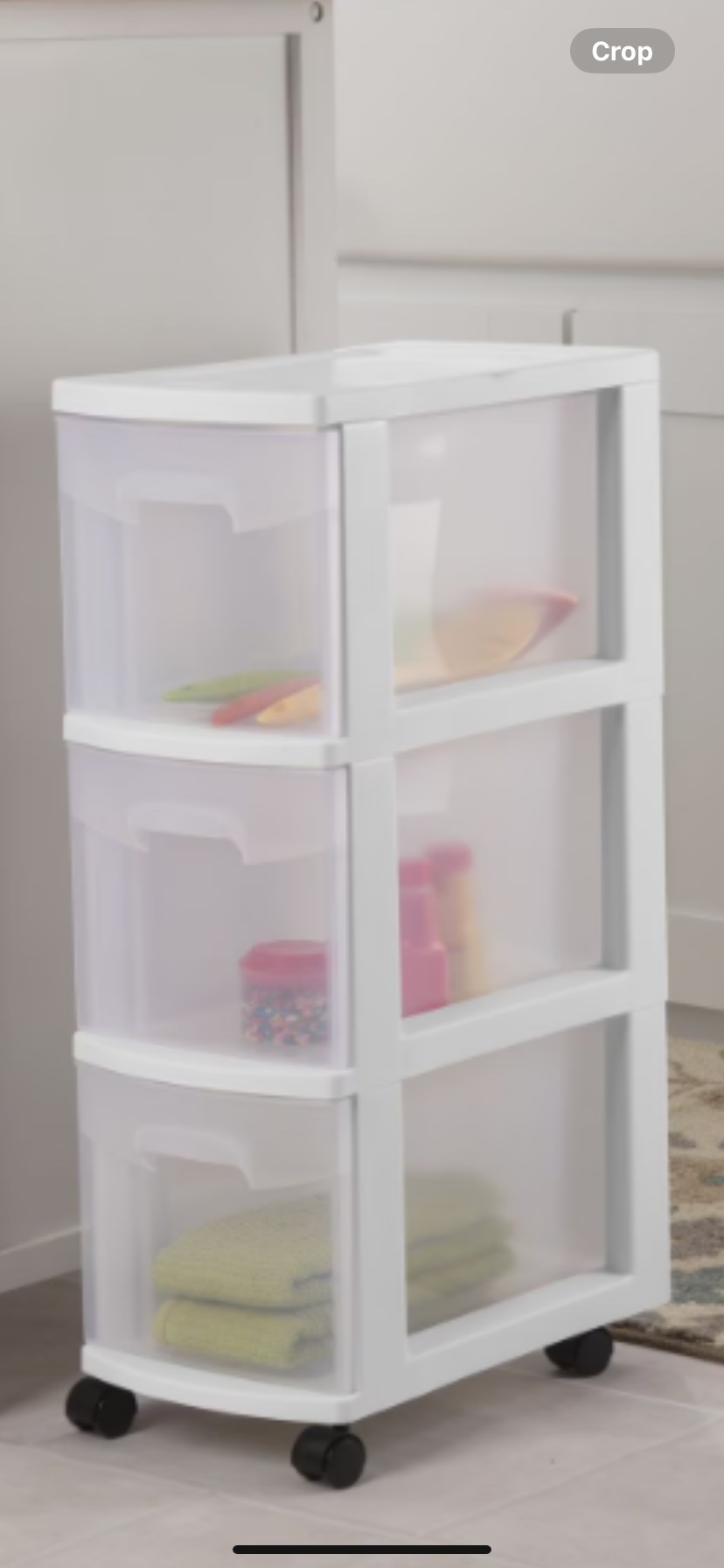 3-Drawer Rolling Storage Cart
