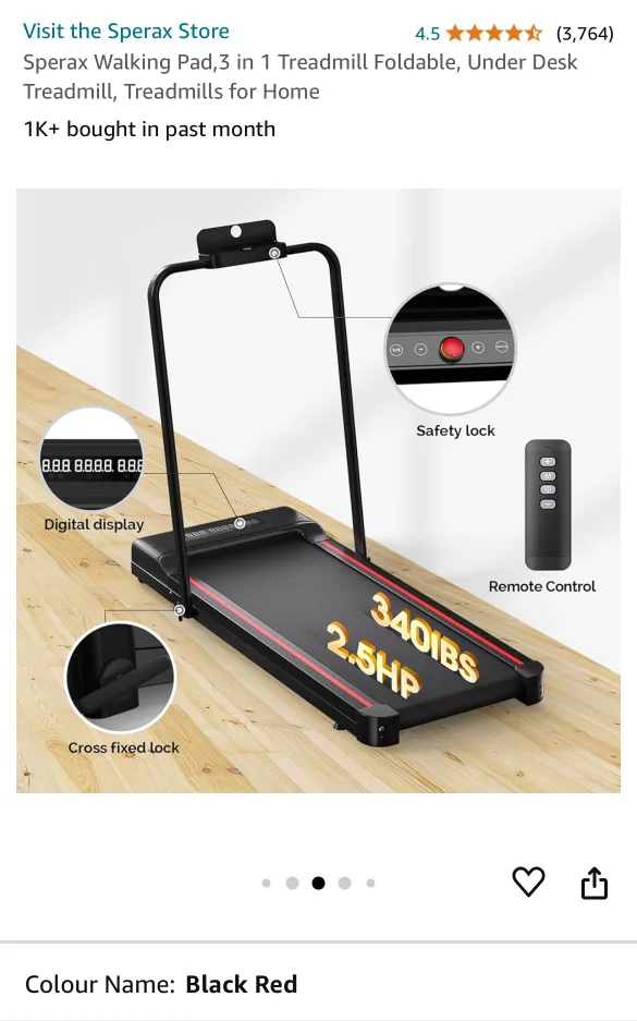 Brand New - Never Used Sperax Walking Pad Treadmill thumbnail