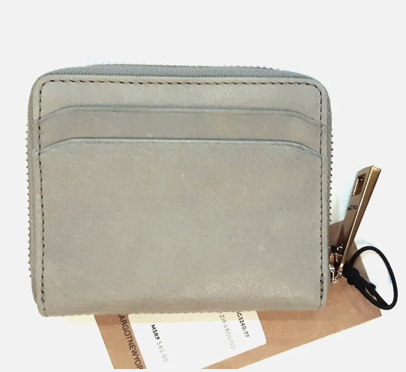 NWT Margot New York Dana Zip Around Wallet Genuine Leather NWT image indicator(2)