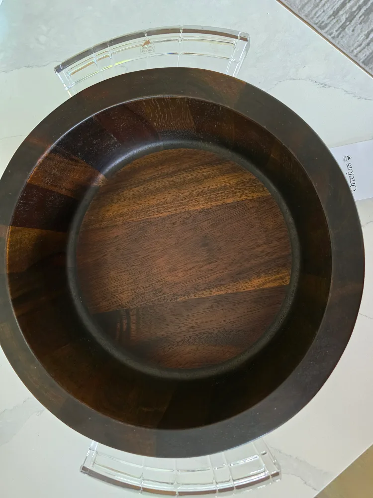 NEW Orrefors Salad Serving Bowl, Wood image indicator(3)