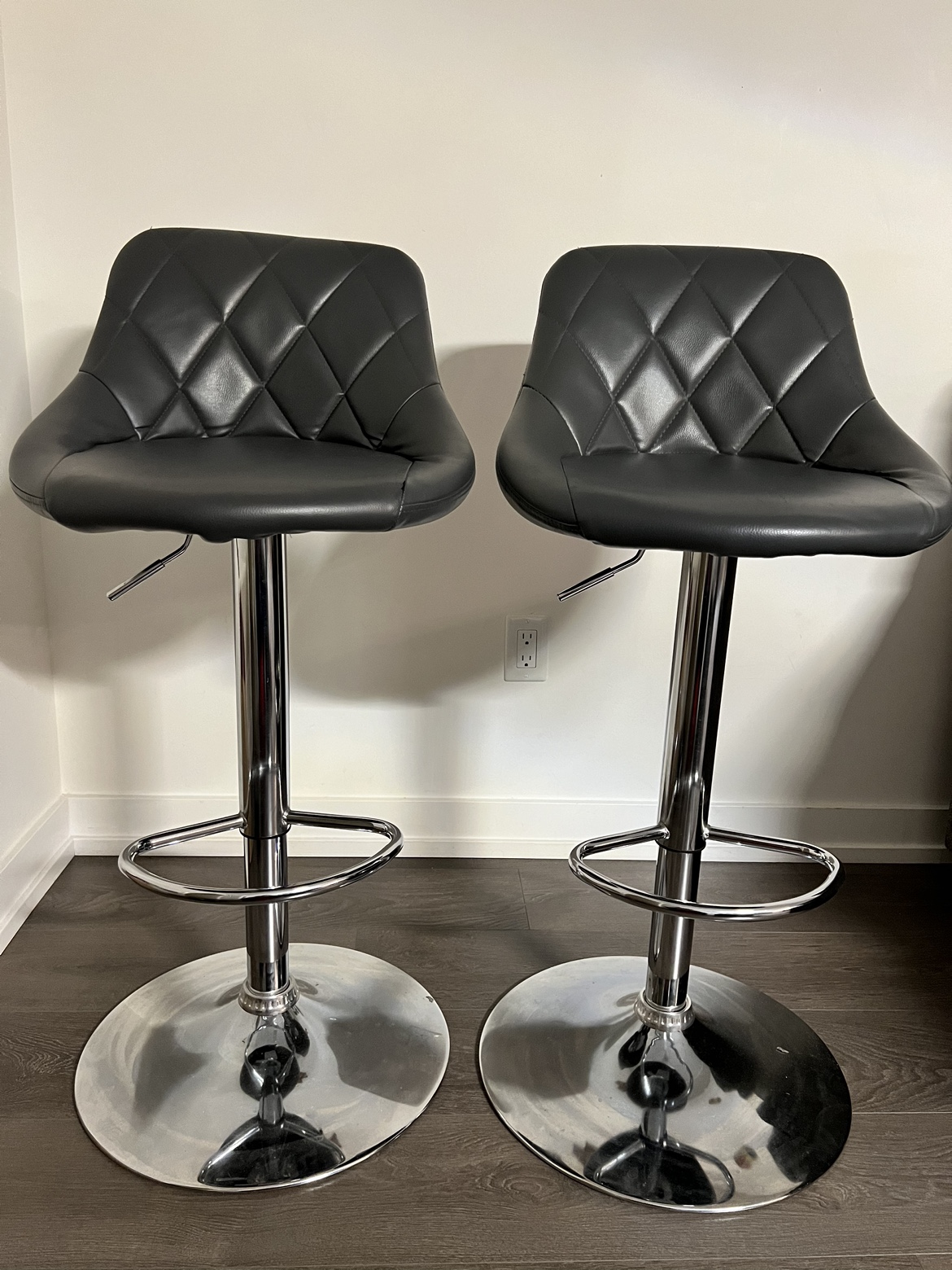Grey Adjustable Bar Stools