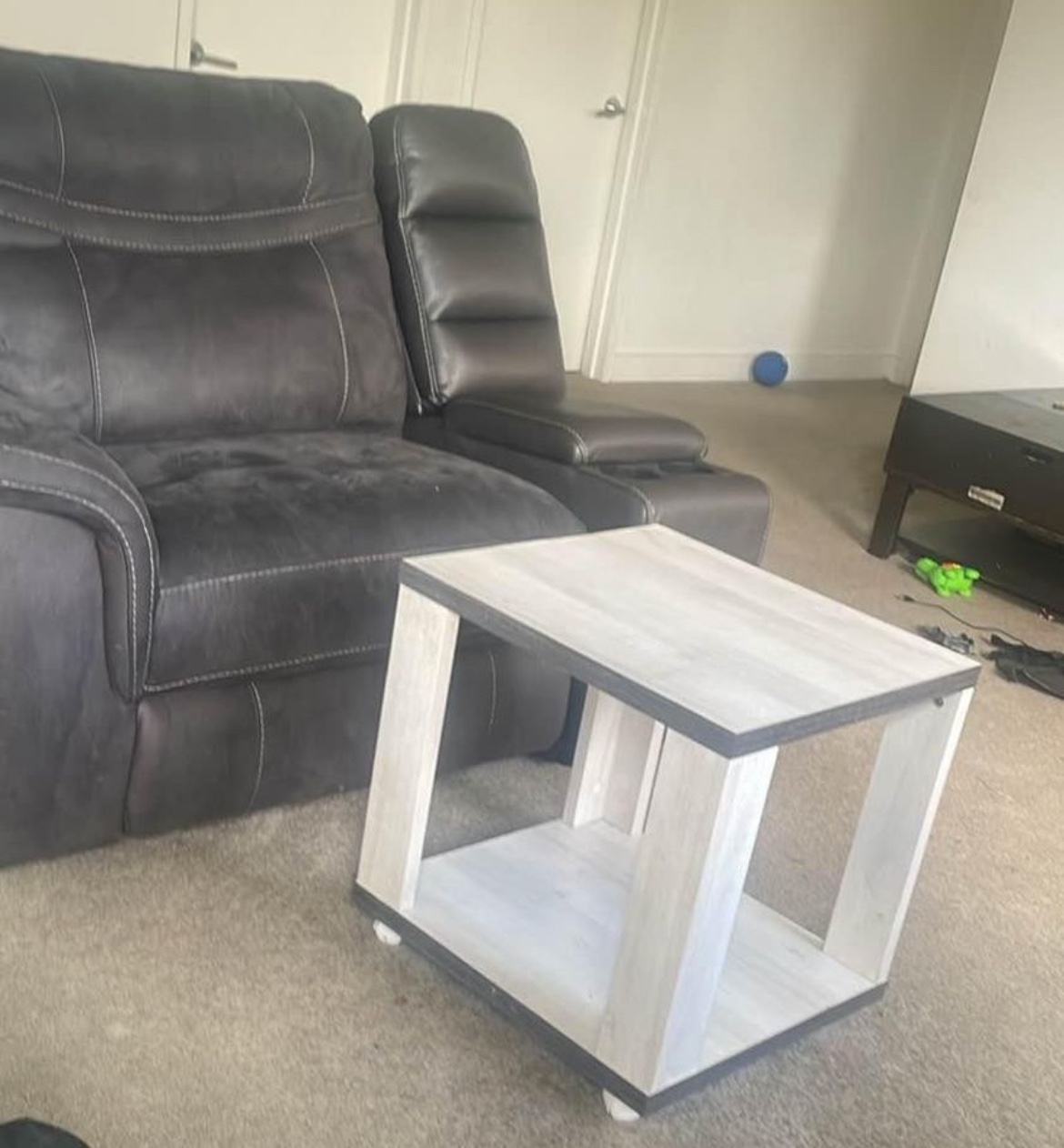 White Coffee Table with Shelf - photo 2