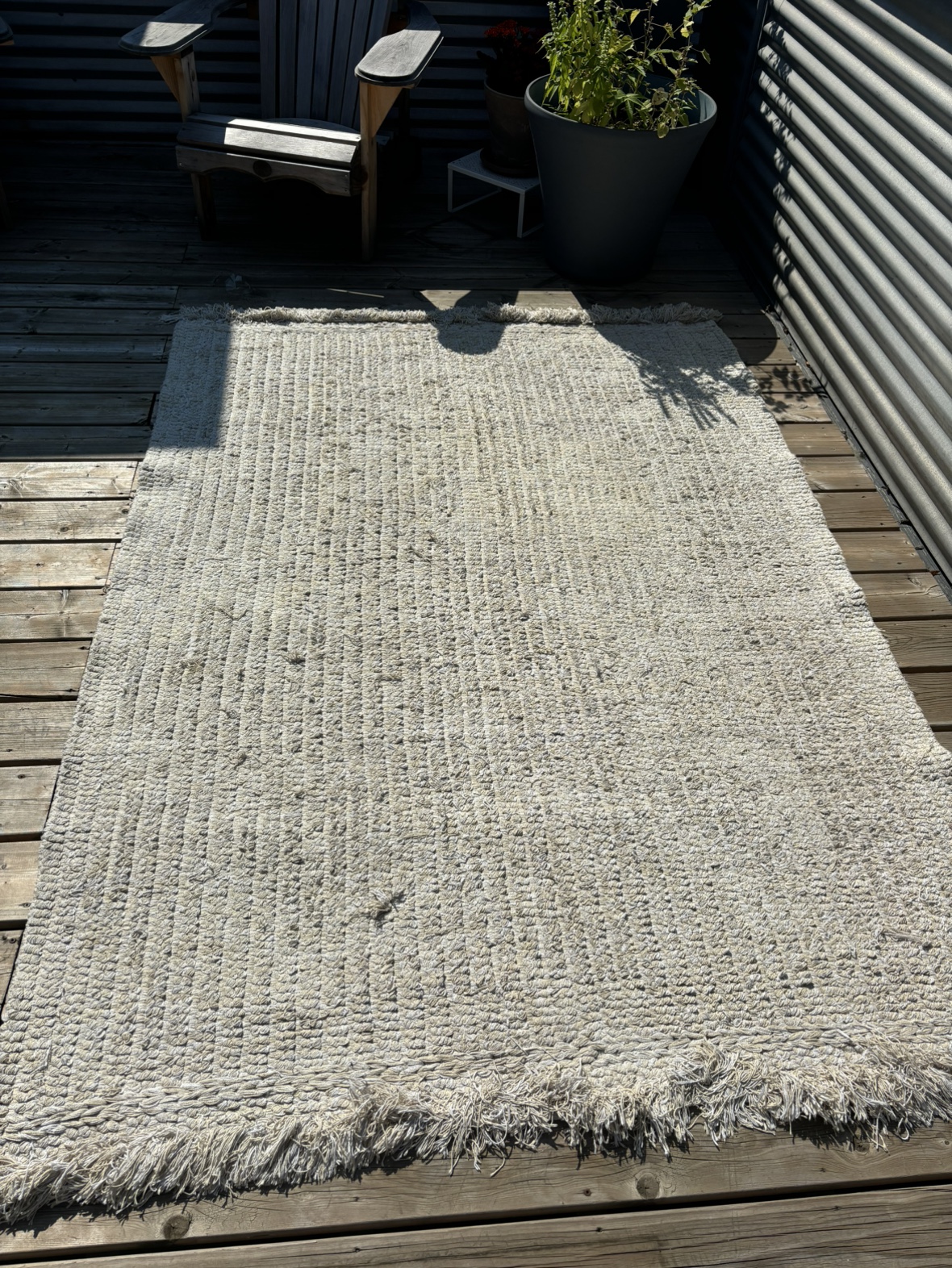 Woven rug- cream - photo 3