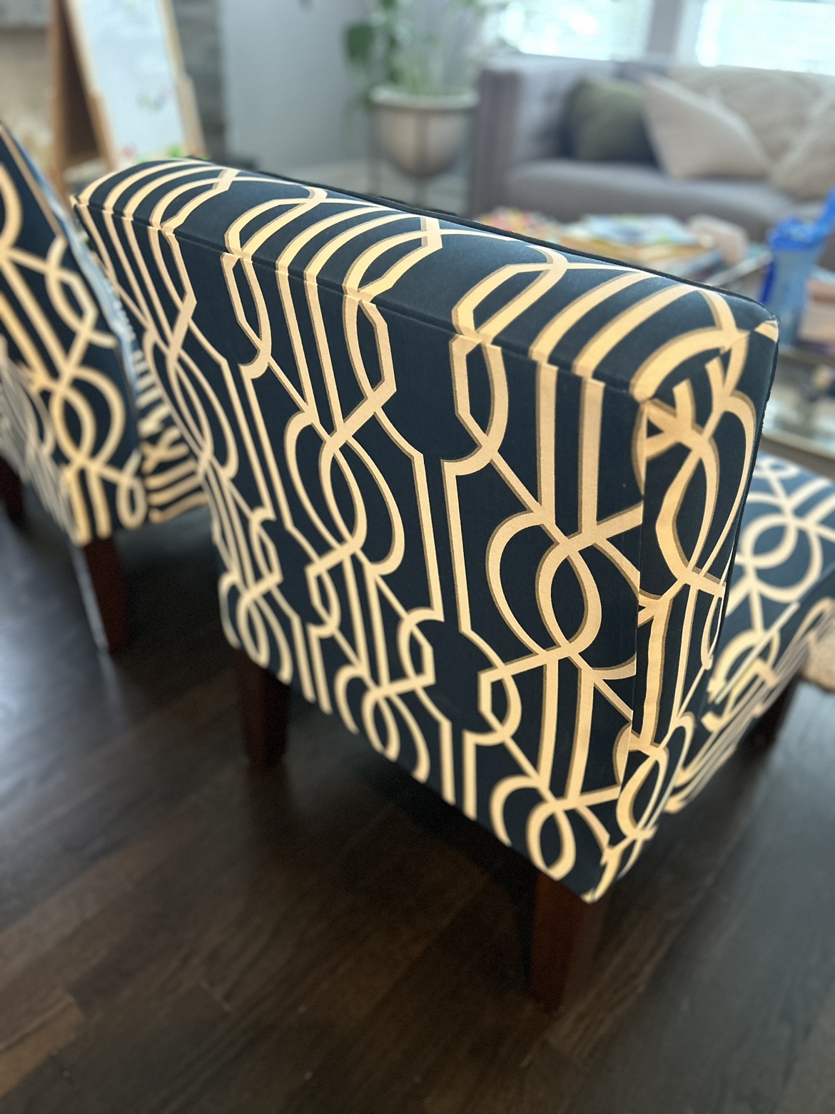Blue and White Accent Chairs - photo 2