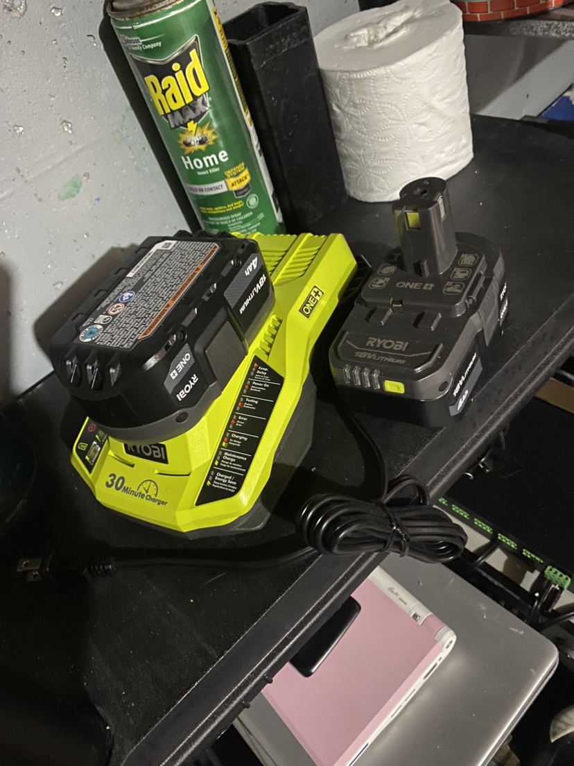 Ryobi 18V (2) Lithium Battery and Charger