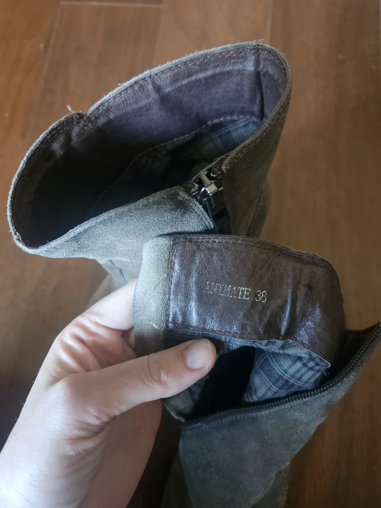 Suede Button Boots Size 38 image indicator(2)