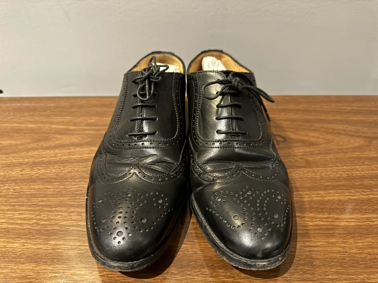 Ralph Lauren Women’s Black Leather Oxfords thumbnail