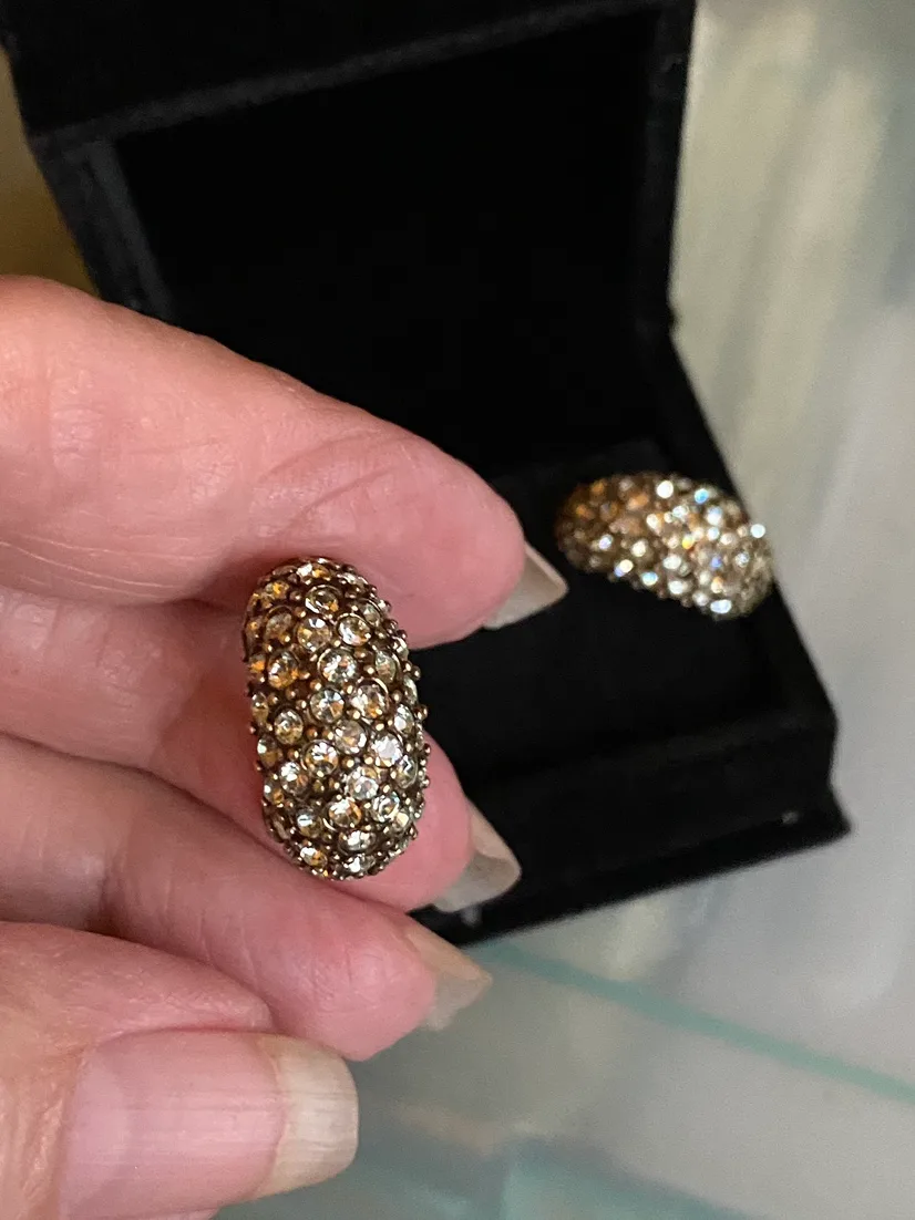 Heidi Daus Swarovski clear Crystal Earrings thumbnail