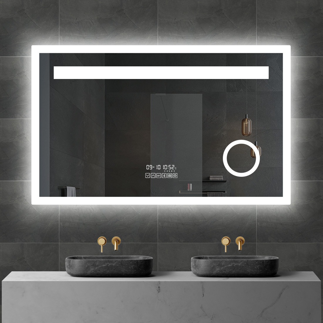 Smart Bathroom Mirror with LED Lights - photo 3