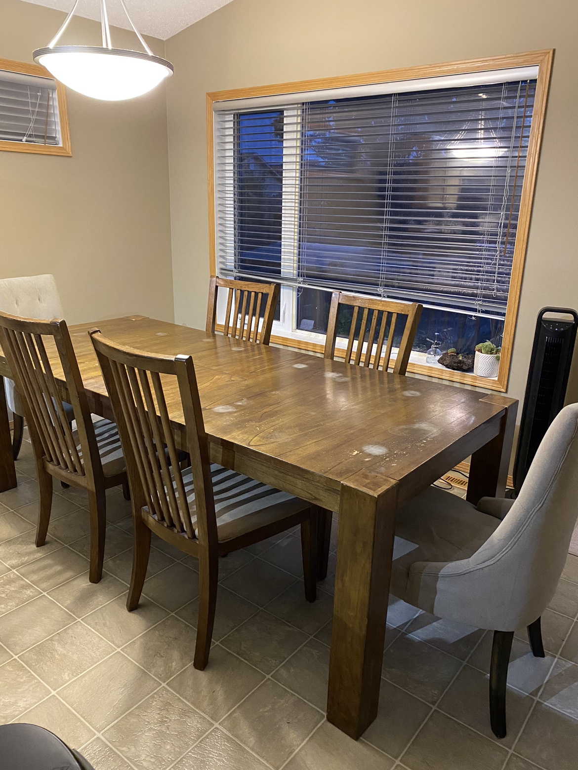 Wooden dining table w chairs