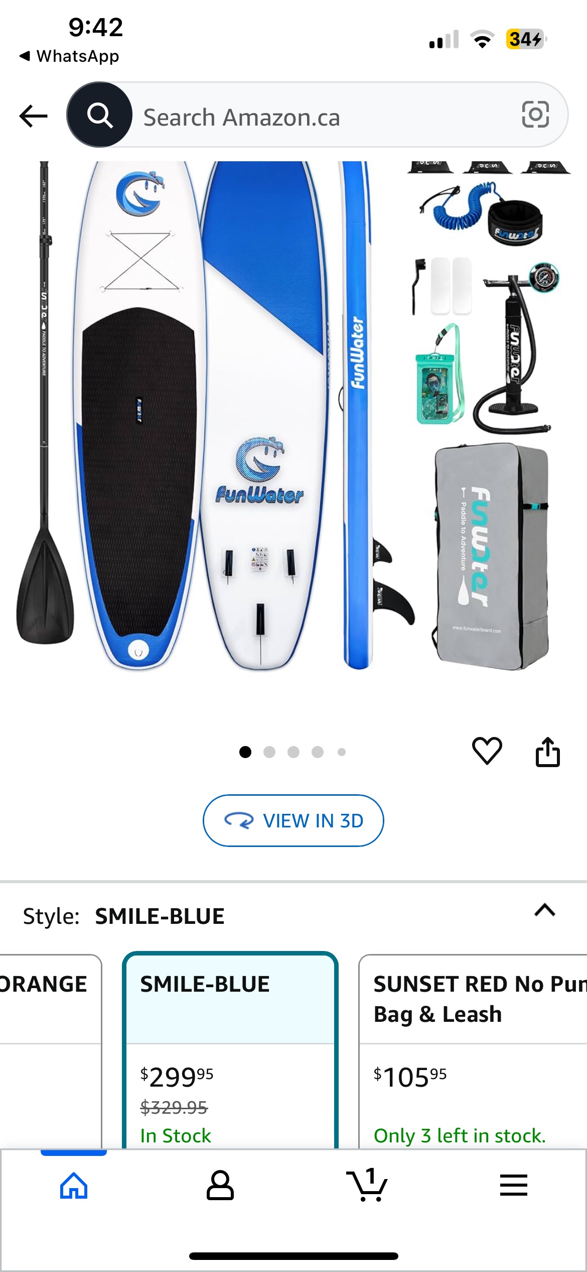 FunWater Inflatable Stand Up Paddleboard - photo 2