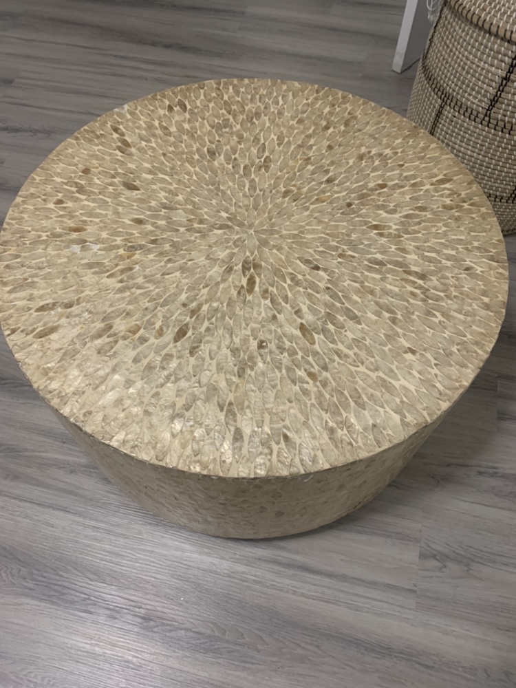 Round Mother of Pearl Inlay Coffee Table - photo 2