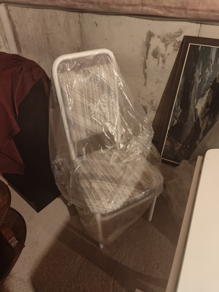 White Drop leaf Table and Two Chairs - photo 4