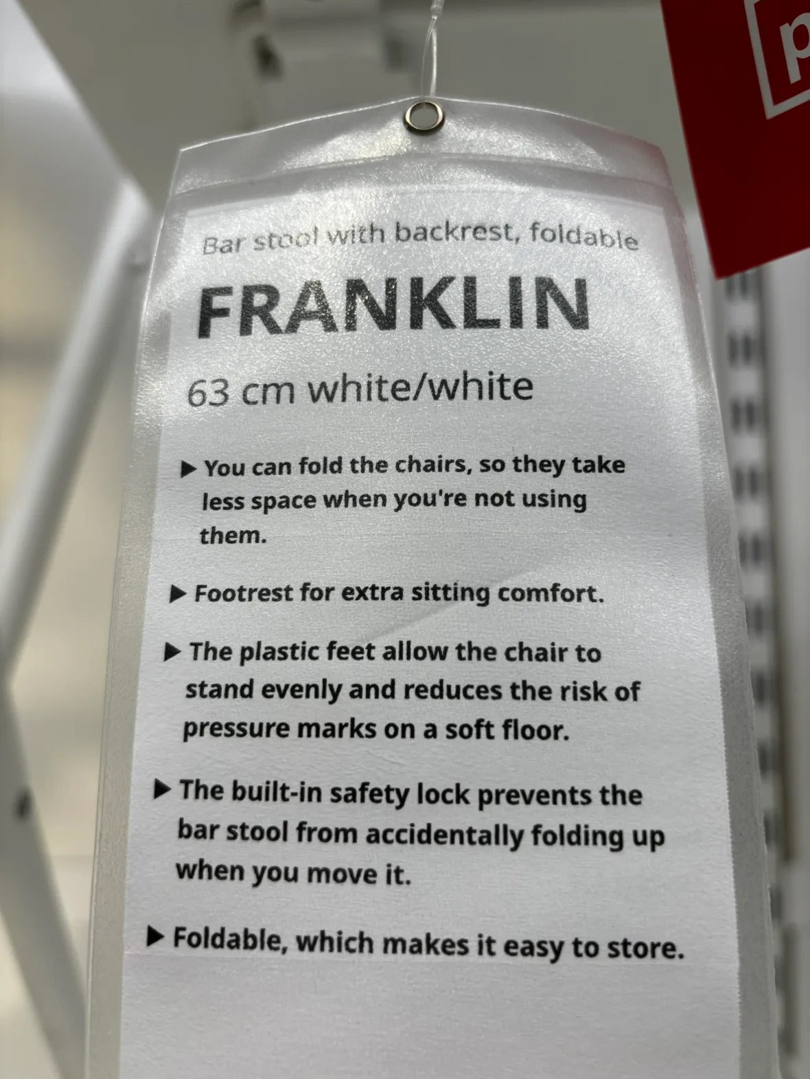 IKEA Bar Stool with Backrest - Free Pad image indicator(7)