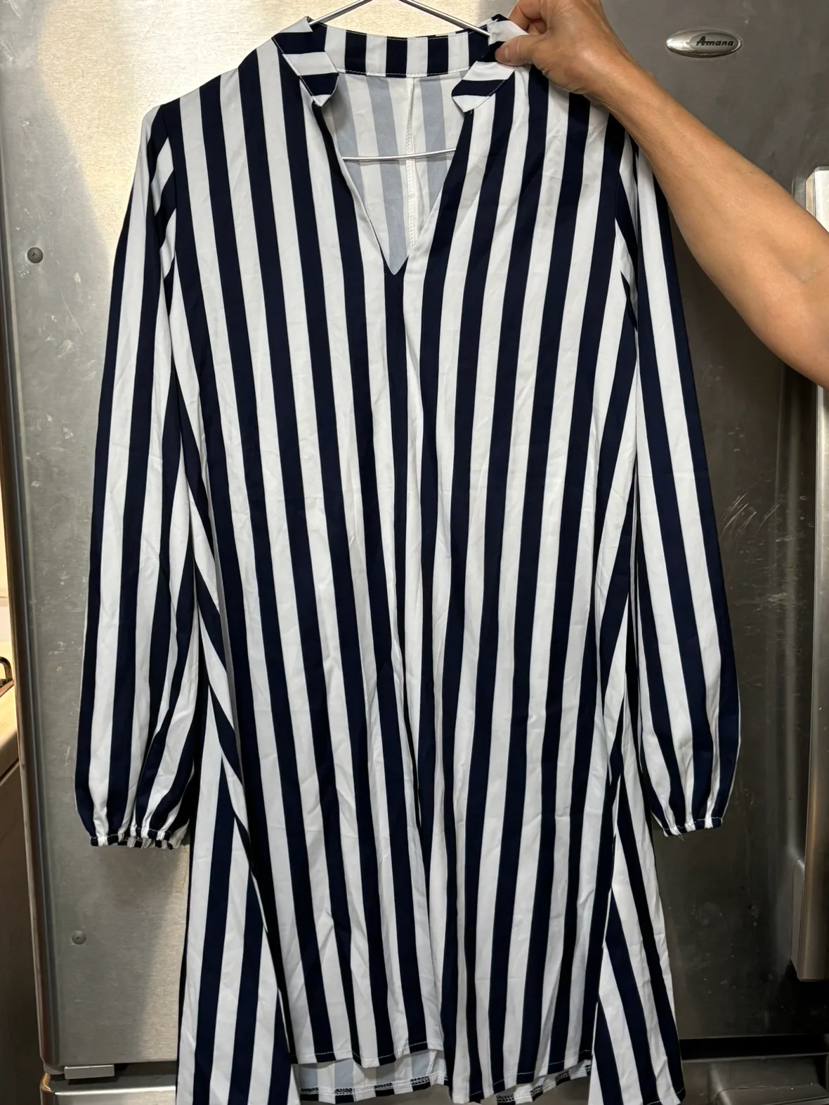 Black and White Striped Dress thumbnail