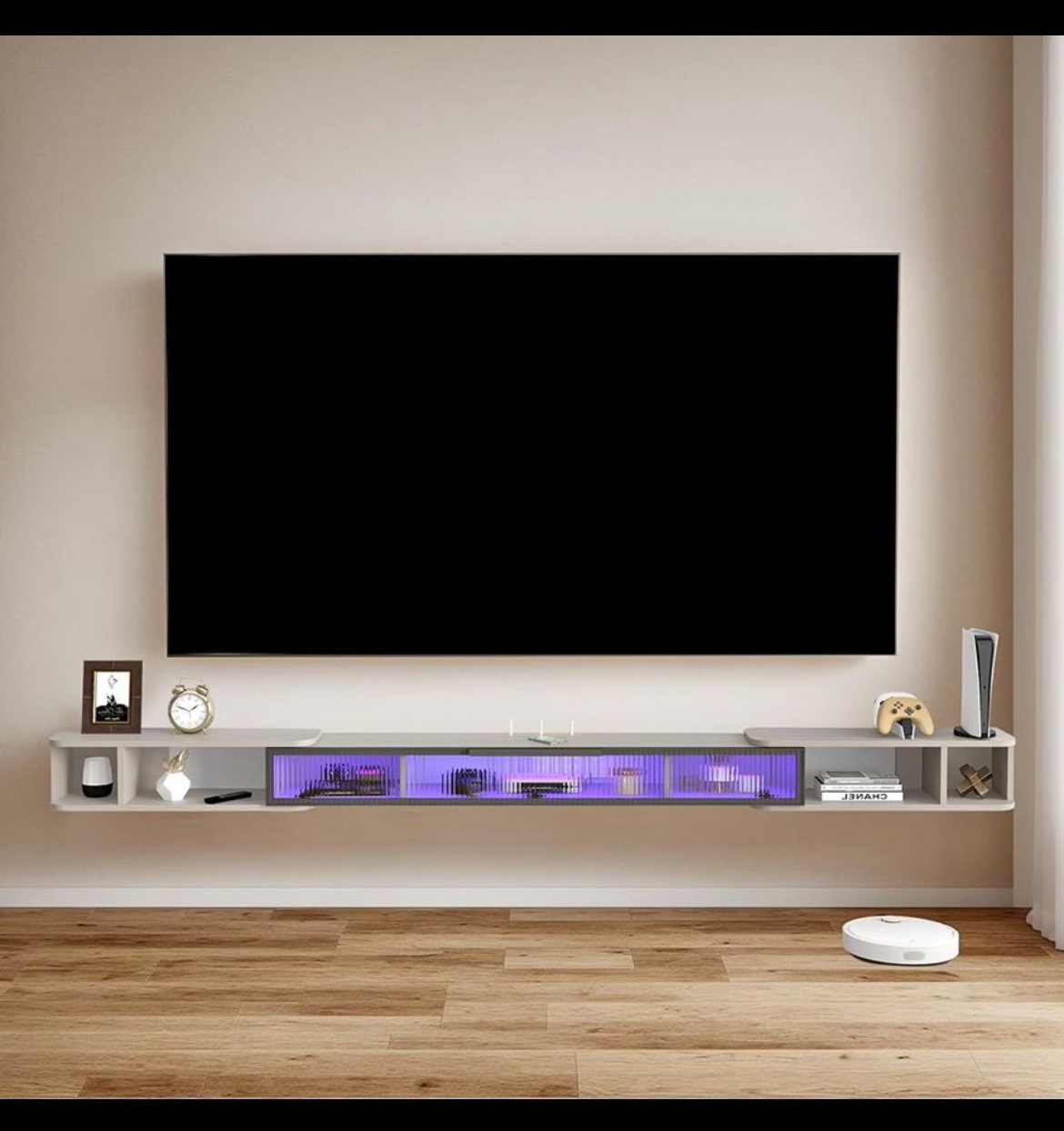 Floating TV Stand with RGB Lights
