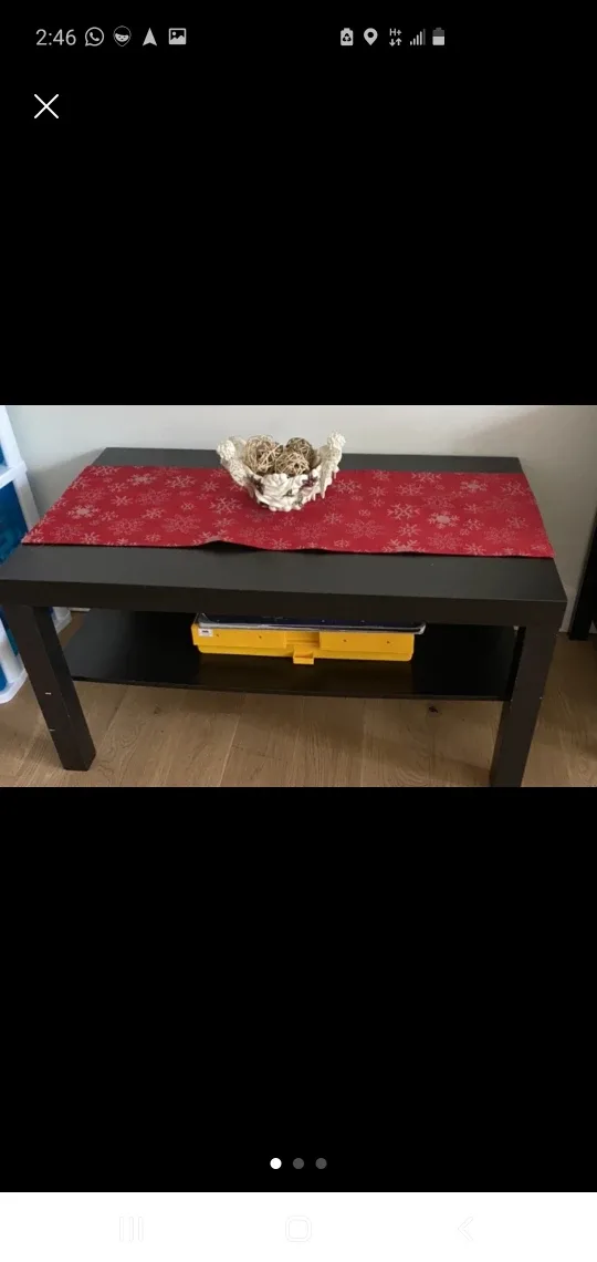 Black End Table with Shelf thumbnail