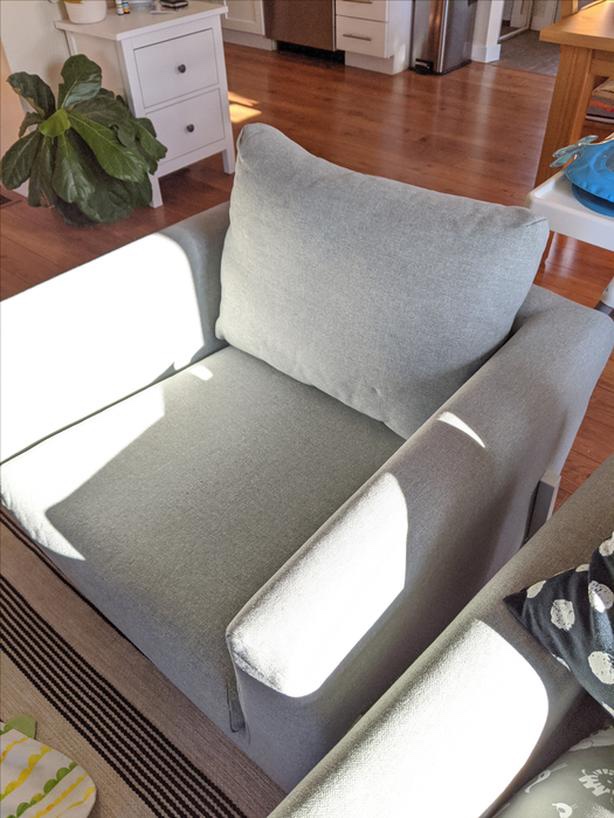 Ikea Koarp Armchair with White Legs Couch