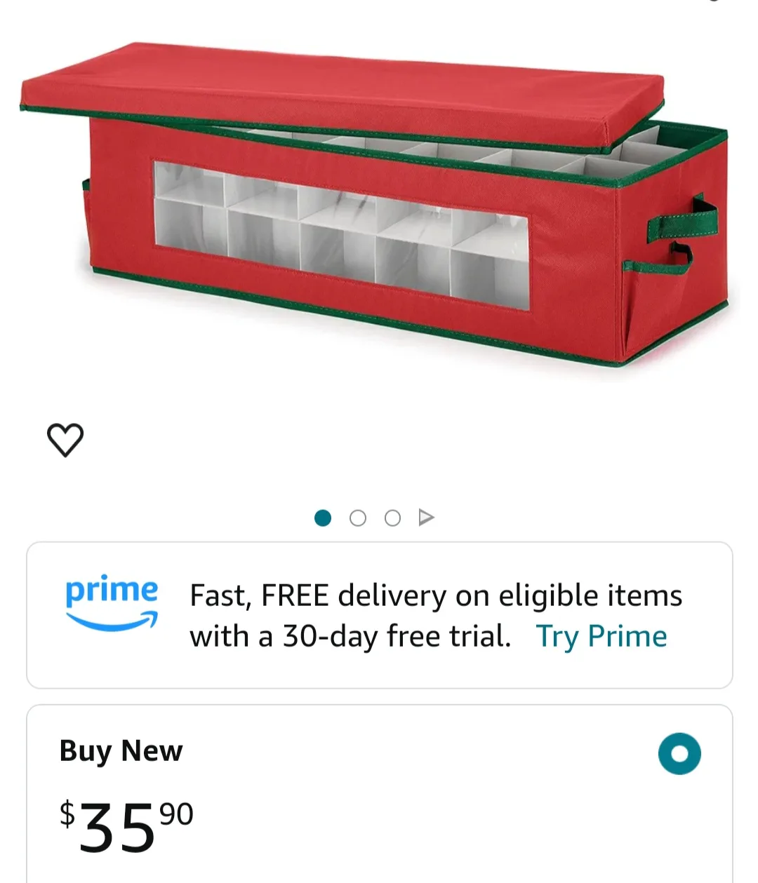 New Christmas Ornament storage thumbnail