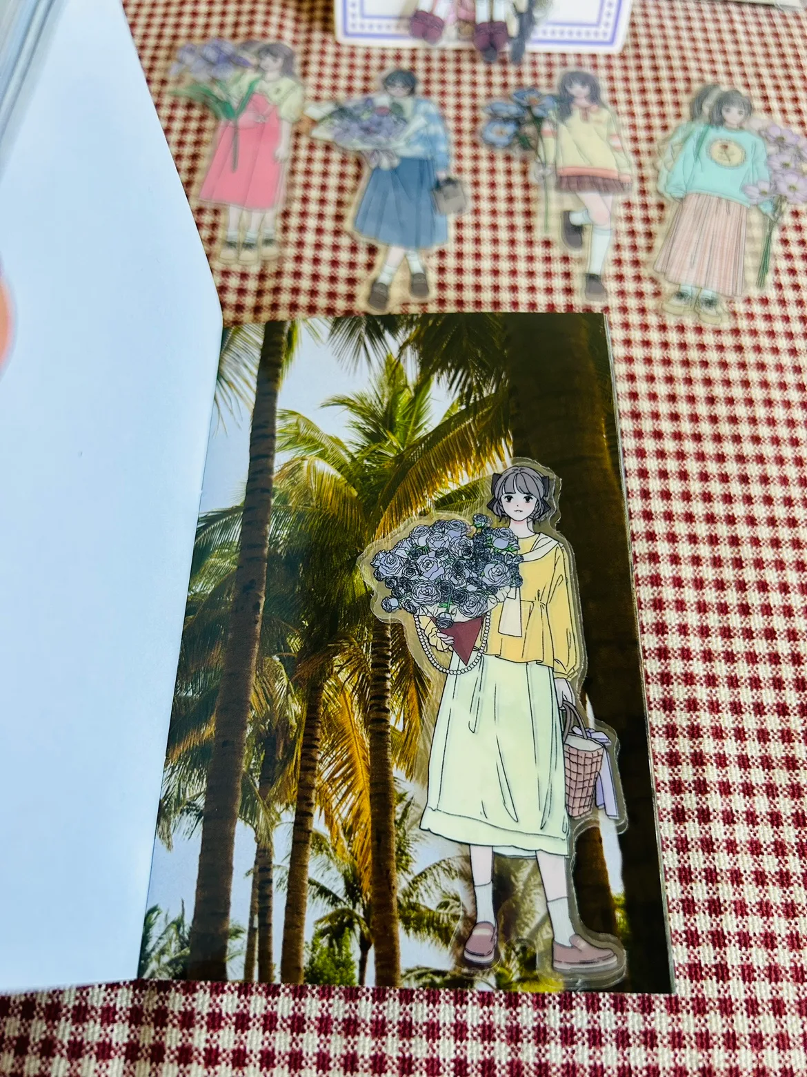 Among the flowers sticker Book and heartthrob girl stickers image indicator(6)