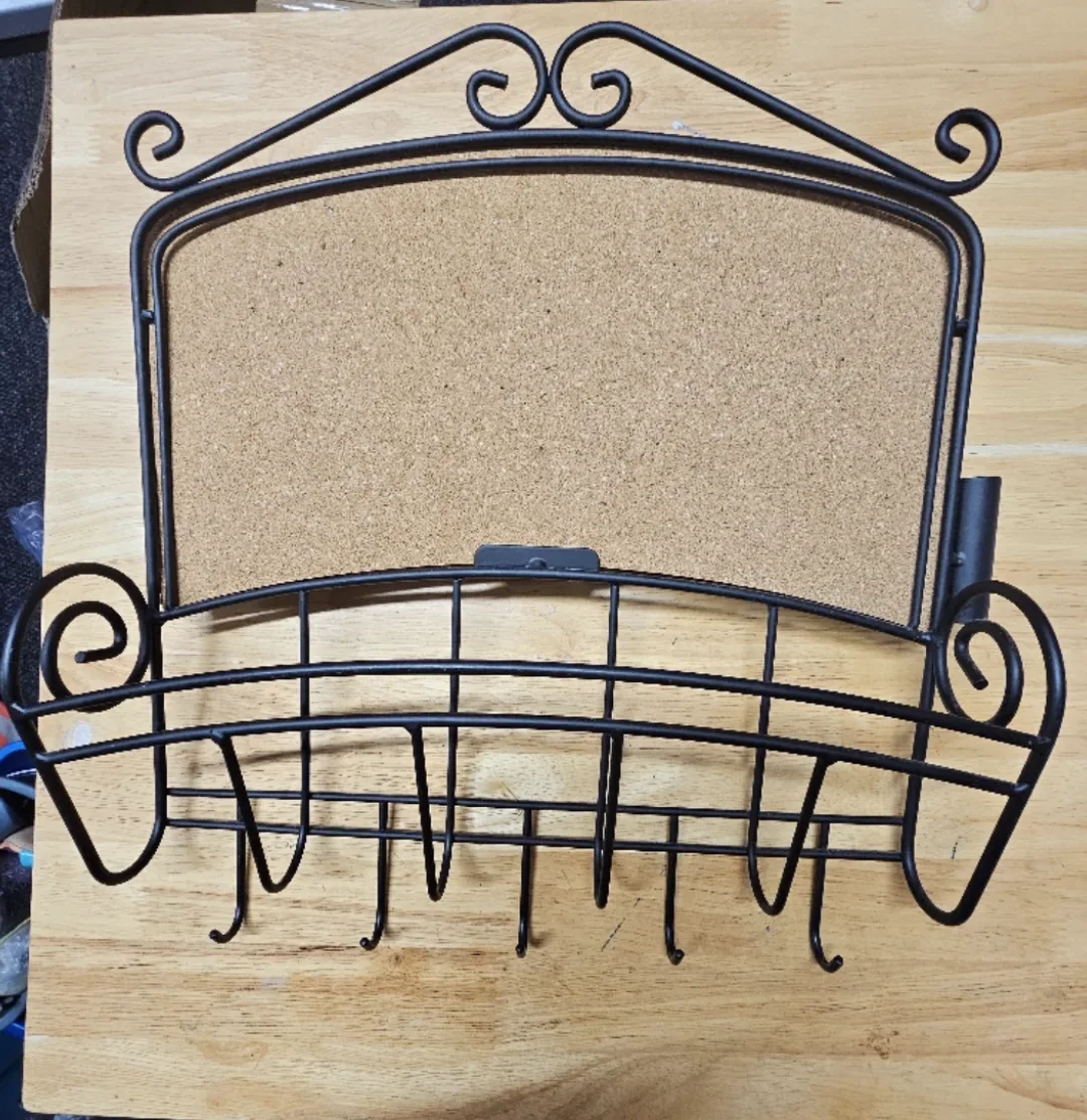 Wall Mounted Key & Mail Holder with Cork Board thumbnail