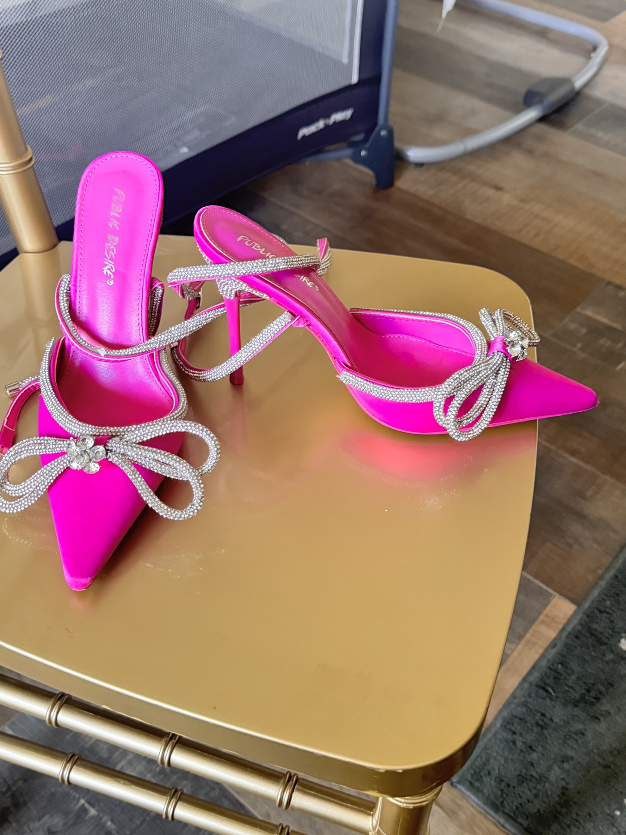 Pink Rhinestone Heels