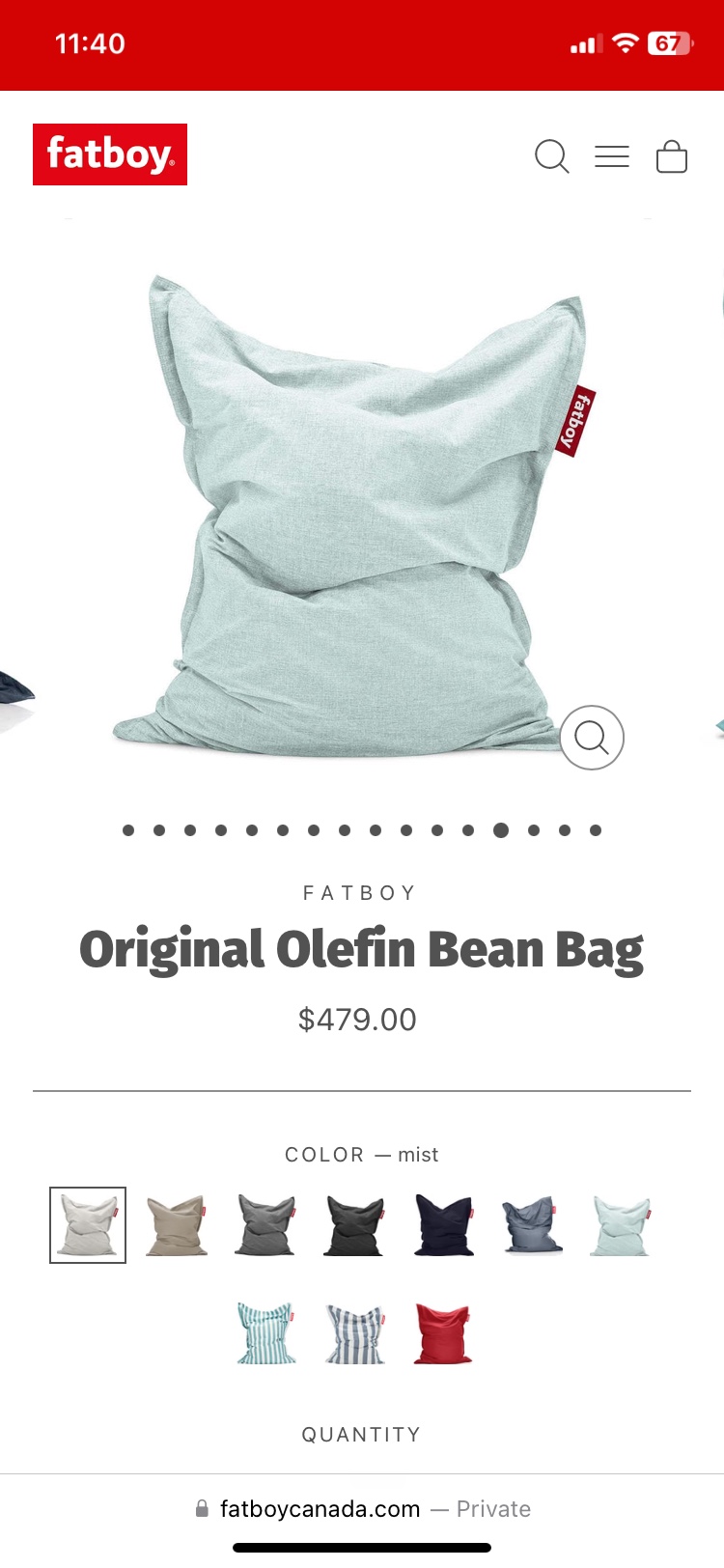 Fatboy Original Olefin Bean Bag - Outdoor
