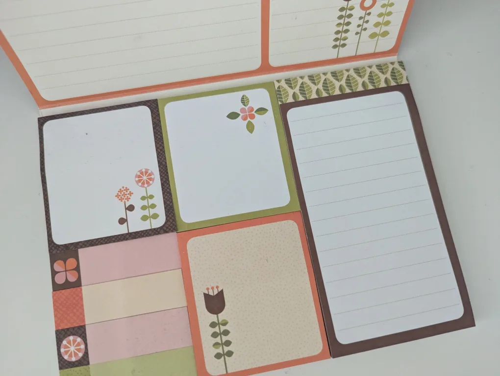 Retro tulip sticky notes booklet image indicator(2)