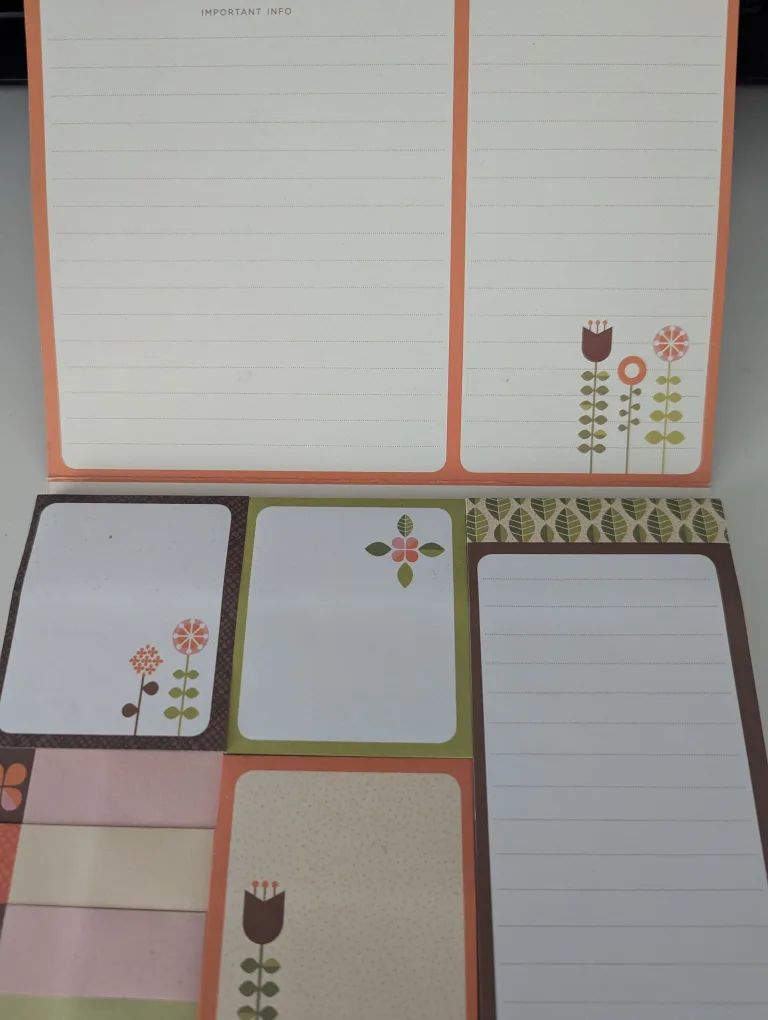 Retro tulip sticky notes booklet image indicator(3)