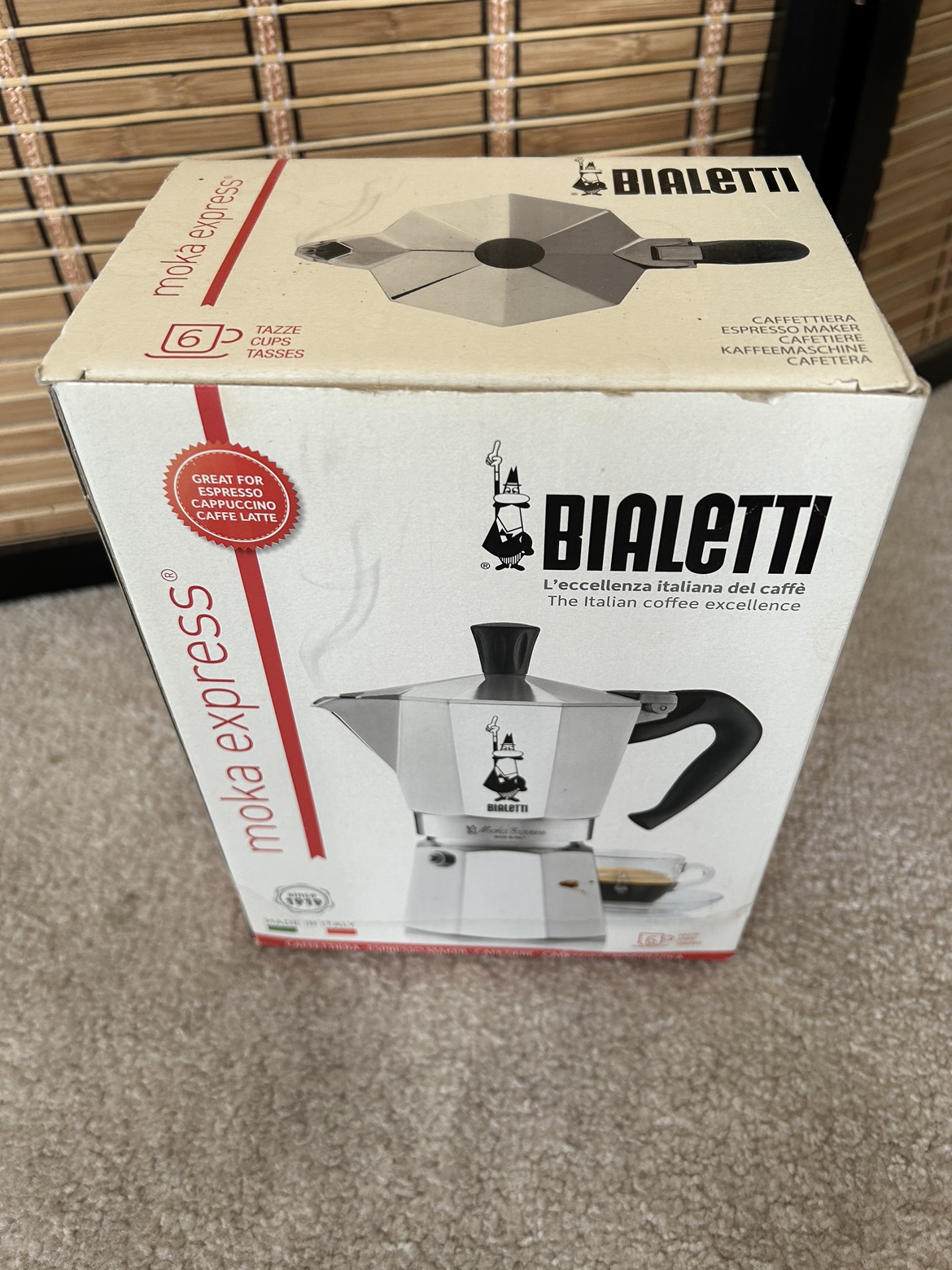 Bialetti Moka Express 6 Cup Espresso Maker