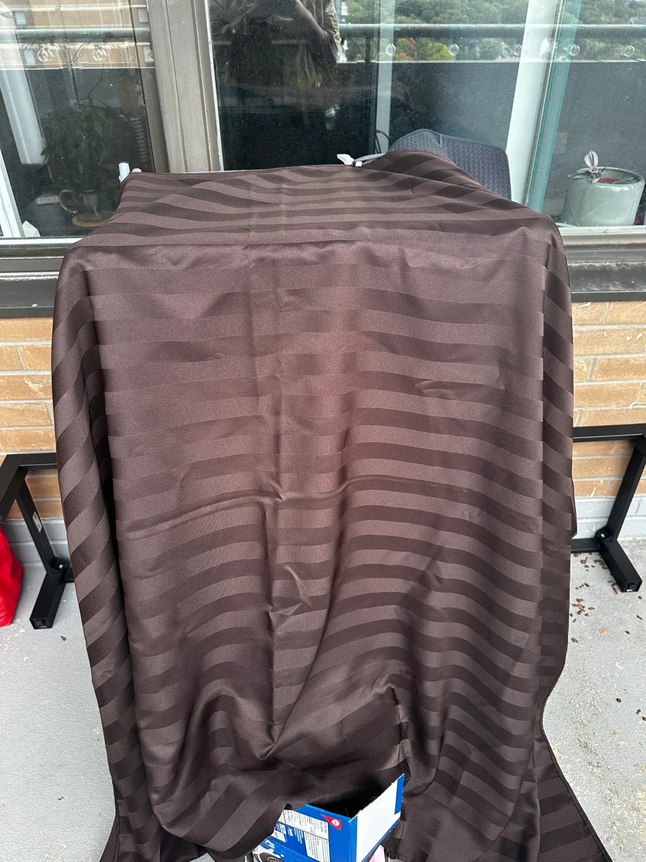 Brown Striped Tablecloth #freecycle image indicator(3)
