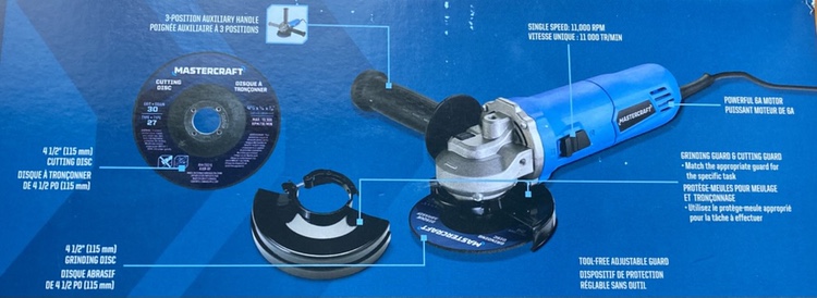 Mastercraft 4 1/2" Angle Grinder - photo 3