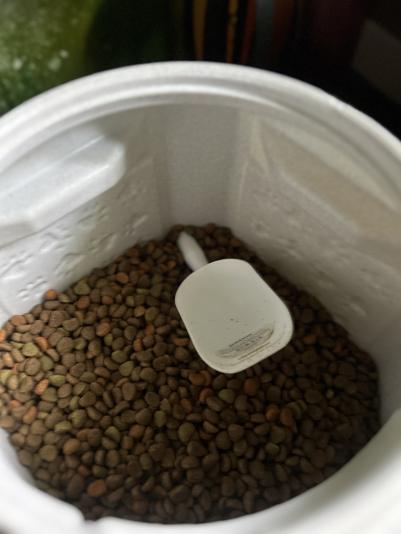 Pet Food Container and big bag of dog food