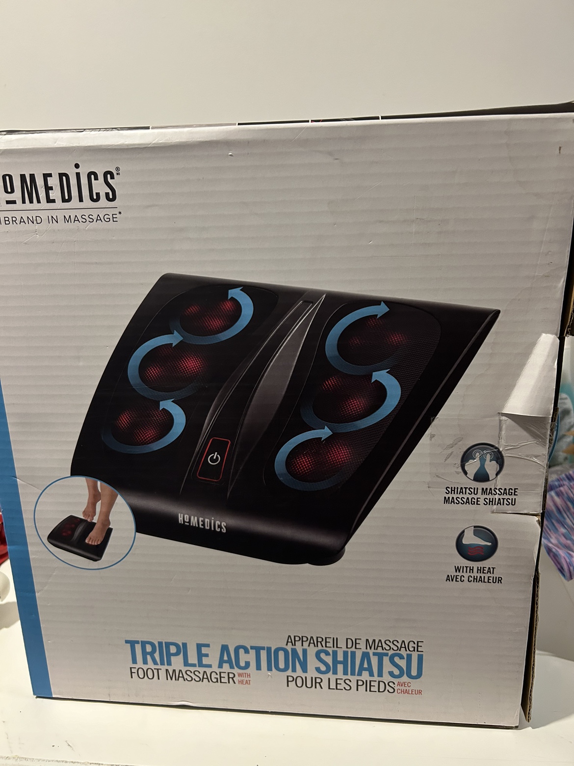 Homedics Triple Action Shiatsu Foot Massager with Heat - photo 3