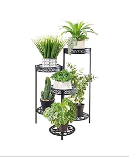 Black Metal Plant Stand 6 tier