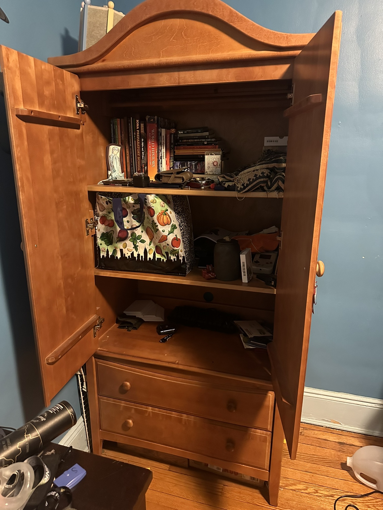 Wooden Arched Wardrobe with Drawers - photo 2