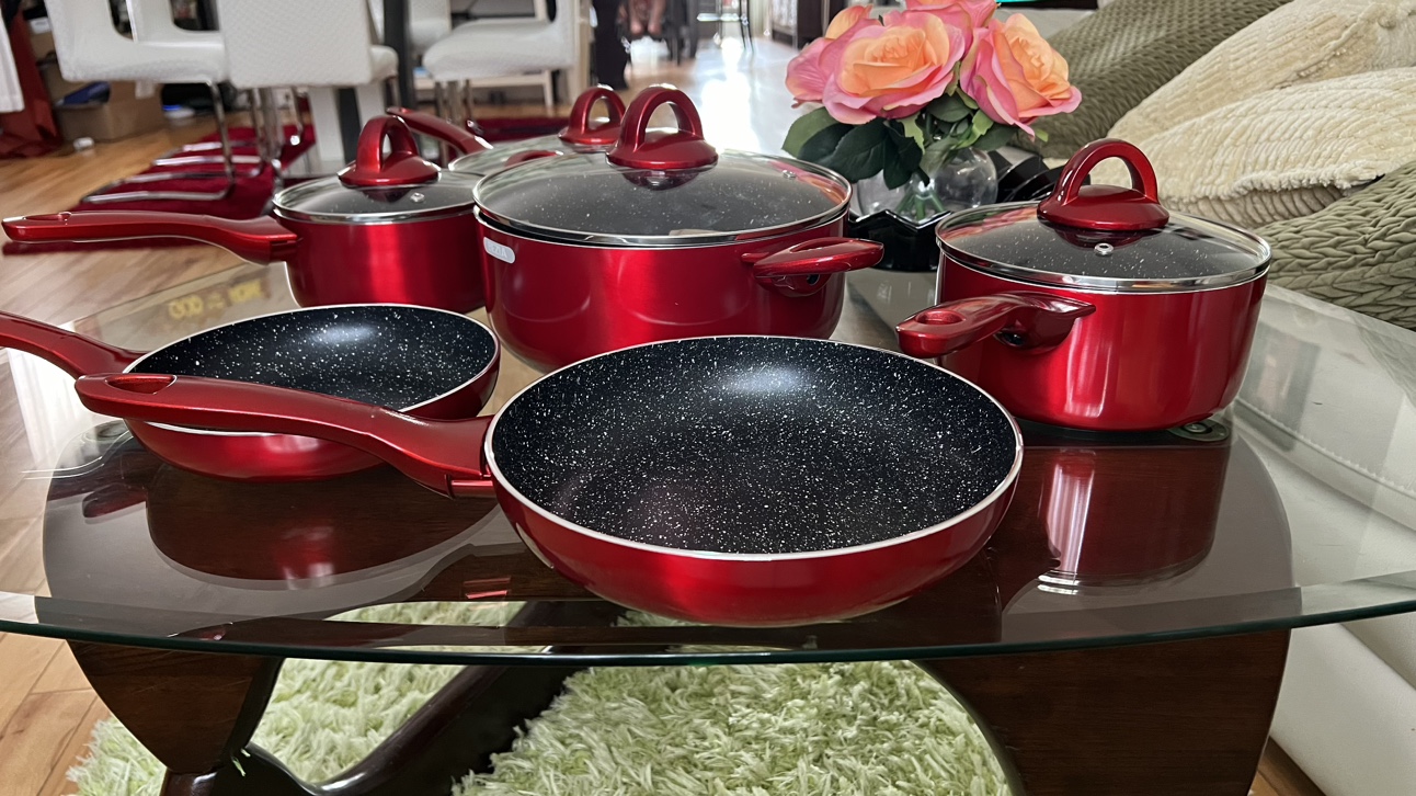 Red 7-Piece Cookware Set