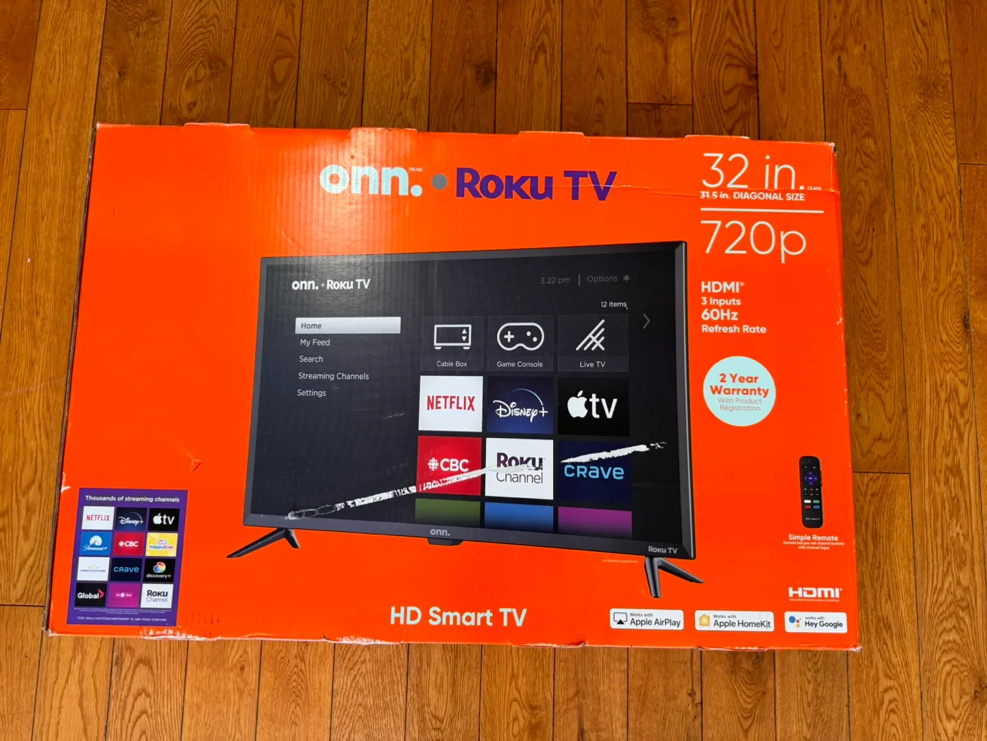 onn. Roku TV 32" 720p smart TV thumbnail