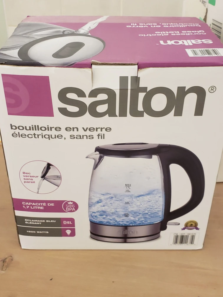 Salton Cordless Electric Glass Kettle "🧡"
